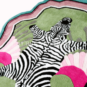 Alternative view of 'ZEBRA IN THE LOVE GARDEN' RUG